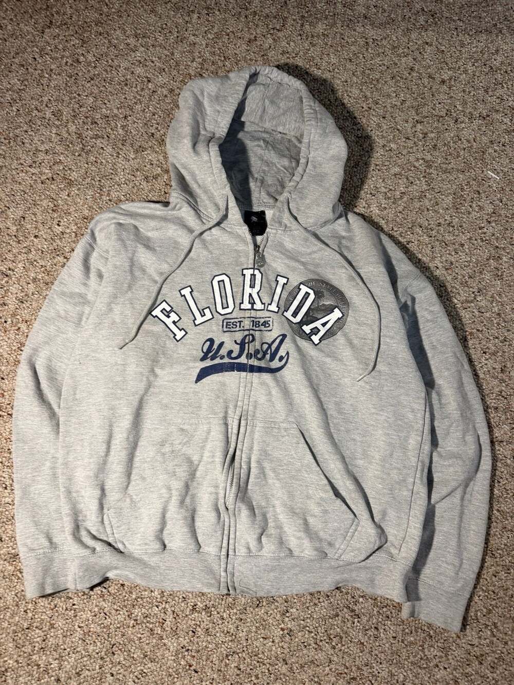 Point Sportswear Florida USA Est. 1845 Zip-Up Hoodie Size L